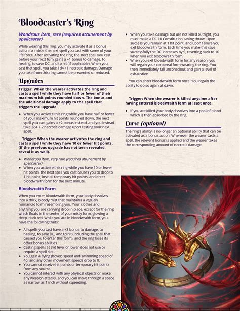 The use of blood in magical practices in Dungeons and Dragons